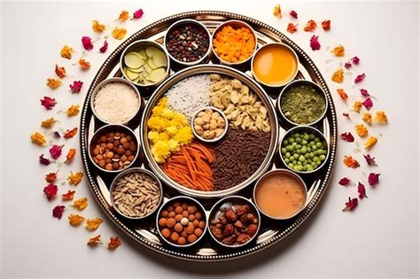 Premium AI Image | Top view of a plate of traditional Indian sweets for Diwali celebrations