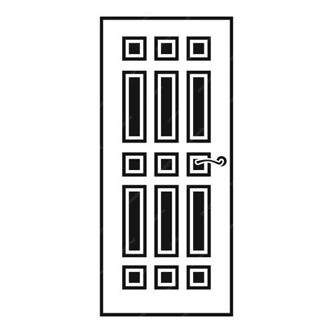 Premium Vector Front Door Icon In Simple Style On A White Background