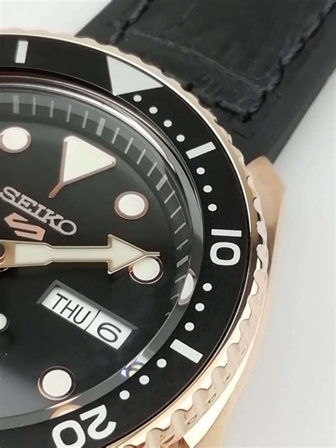 Seiko 5 Sports Rose Gold Steel Case Automatic Men S Watch SRPD76K1