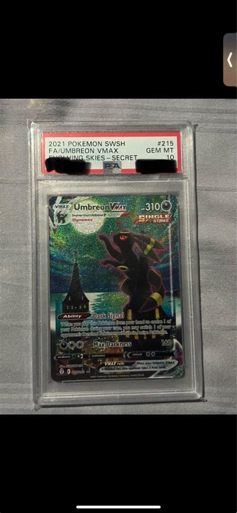 Umbreon Vmax Alternate Art Psa Evolving Skies Hobbies Toys Toys