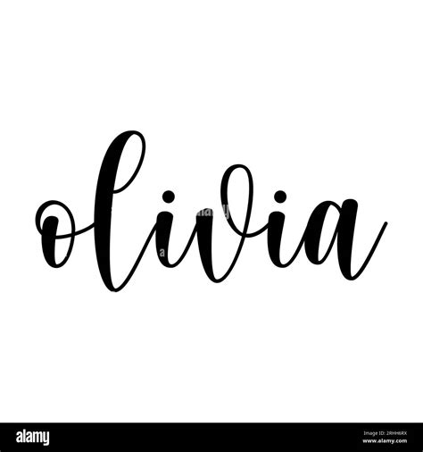 Olivia Stylish Artistic Handwriting Name On White Background Isolated