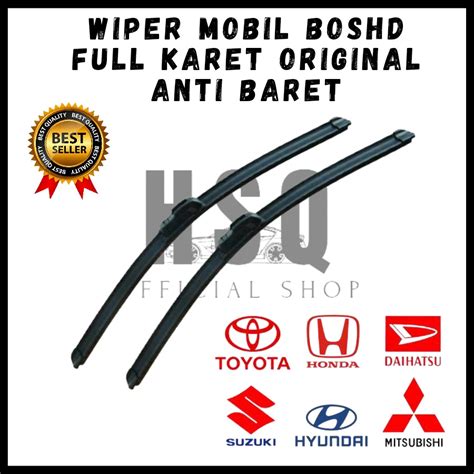 Jual Soft Wiper Mobil Pisang Full Karet Frameless Boshd Aero Tech