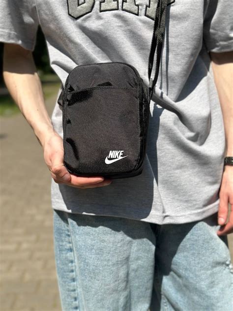 Купить Черная барсетка Nike / Мужская спортивная сумка через плечо найк ...