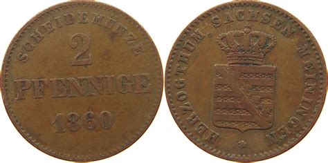 Sachsen Meiningen Pfennig Bernhard Erich Freund Ss