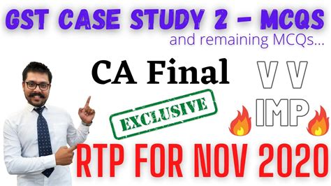 Ca Final Gst Rtp For Nov Case Study Gst Mcqs Revision Vv