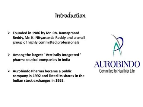 Fundamental Analysis of Aurobindo Pharma Stock