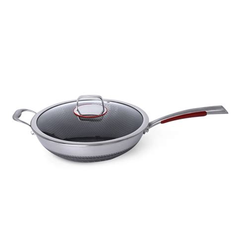 Ce1010 Stainless Steel Covered Wok Pan Bhojas Collection