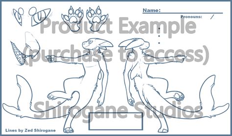 Manokit Ref Sheet Base — Shirogane Studios