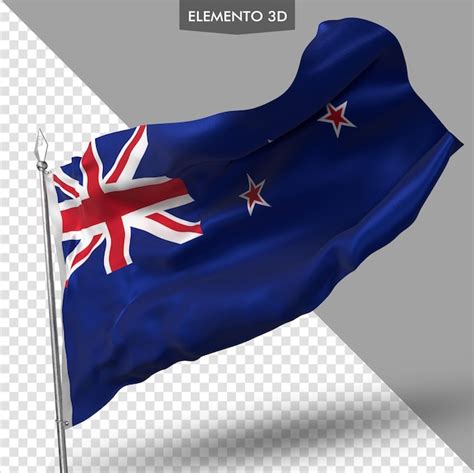 Premium PSD Flag Of New Zealand Premium 3d Render