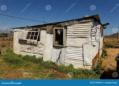 A Photograph Of A Typical Shack In An Informal Settlement In Worcester