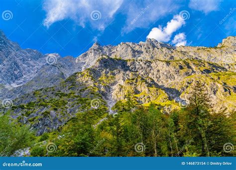 Dolina W Alps G Rach Blisko Koenigssee Konigsee Berchtesgaden Park