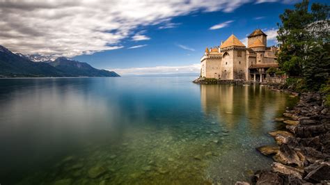 Chillon Castle Ch Teau De Chillon Lake Geneva Lac L Man Montreux