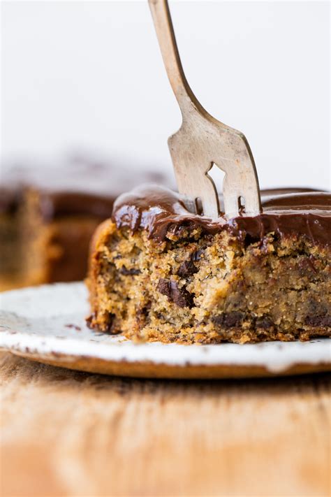 Gluten Free Banana Snack Cake With Chocolate Ganache Bakerita