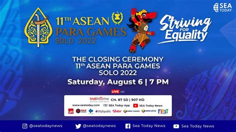 Closing Ceremony Th Asean Para Games Solo August Pm Youtube