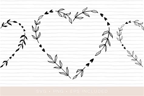 Laurel Heart Svg