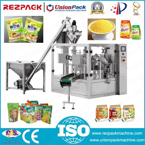 Rotary Powder Pouch Packing Flour Spice Sugar Doypack Filling Packaging