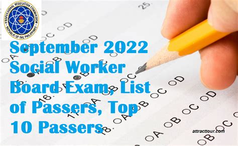 September 2022 Social Worker Board Exam List Of Passers Top 10 Passers Attracttour