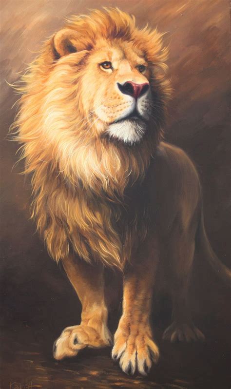 Large Wild Lion oil painting from "ArtgalleryByAndriy". Painting looks ...