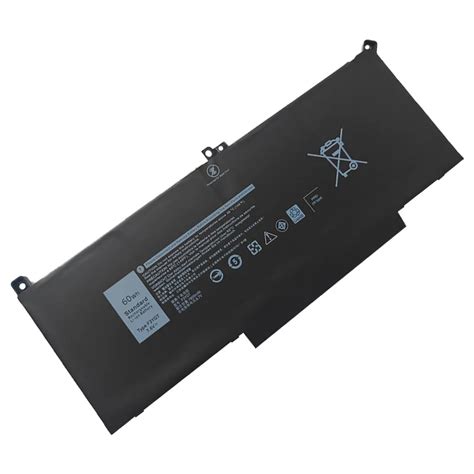 7 6V 60Wh F3YGT DJ1J0 Laptop Battery For Dell Latitude 12 7280 7290