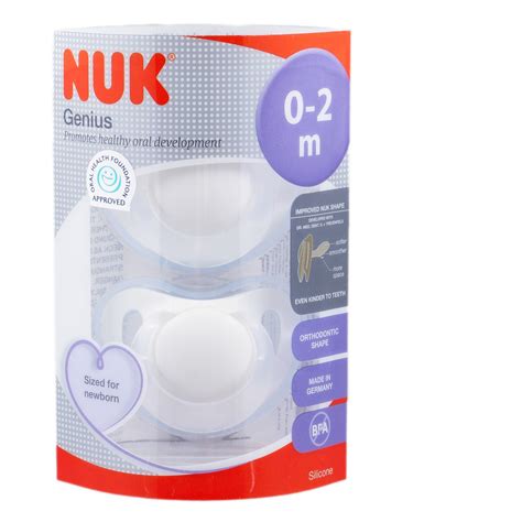 Nuk Genius Soothers 0 2 Months 2 Pack Big W