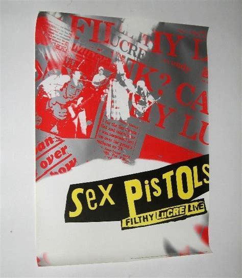 SEX PISTOLS 1996 Promo Only Poster FILTHY LUCRE LIVE 18x24 Mint Condition