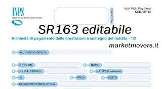 Modello INPS SR163 Editabile 2020