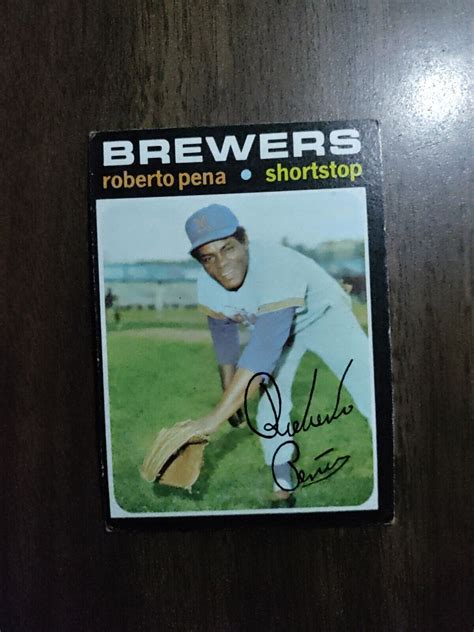 1971 Topps Milwaukee Brewers Baseball Card 334 Roberto Pena Vg EBay