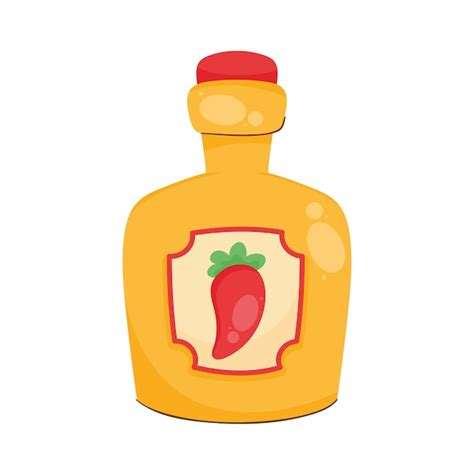 Free Vector Chilli Pepper Sauce Bottle