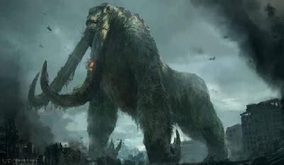 Official concept art of Godzilla 2 Titanus Behemoth (Giant Mammoth) - Godzilla Movie News