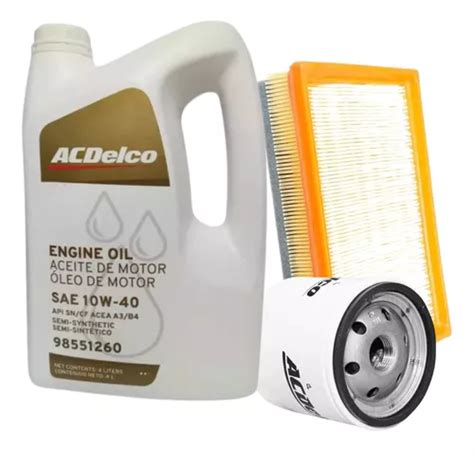 Kit Filtros Aceite Acdelco Semi Chevrolet Onix Prisma