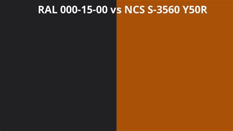 Ral 000 15 00 Vs Ncs S 3560 Y50r Ral Colour Chart Uk