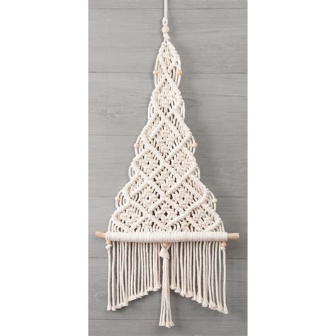 Solid Oak Make Ramé™ Christmas Tree Macramé Hanging Kit Michaels