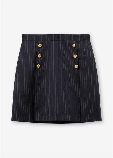 Shop Alessandra Rich Navy Pinstripe Mini Skirt Harrolds Australia