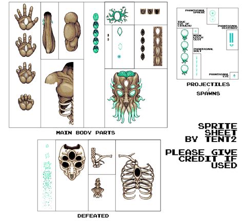 The Spriters Resource Full Sheet View Terraria Moon Lord