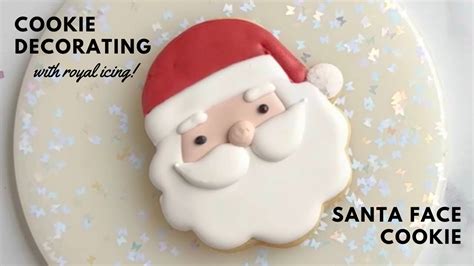 Santa Face Christmas Cookie Decorating Tutorial Youtube