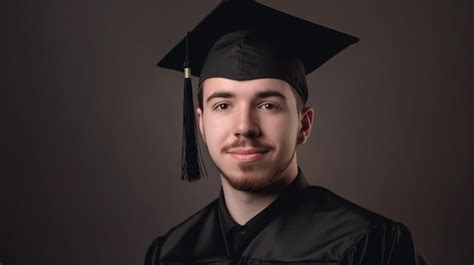 Premium Ai Image A Man Wearing A Graduation Cap And Gown