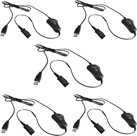 Qd To Usb Adapter Cable With Volume Mute 5pack For