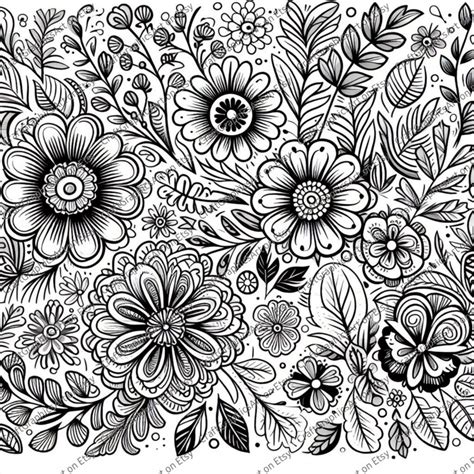 Adult Coloring Line Art Pack 1 Etsy