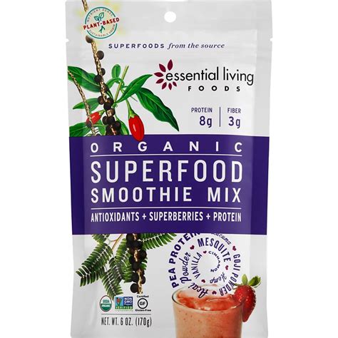 Essential Living Foods Organic Superfood Smoothie Mix Shop Diet