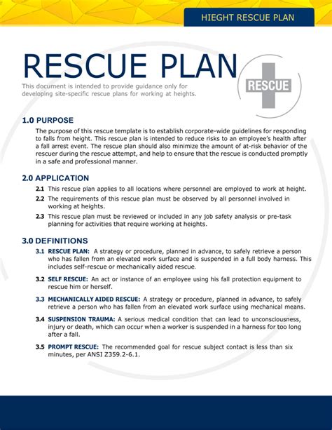 Hieght Rescueplan