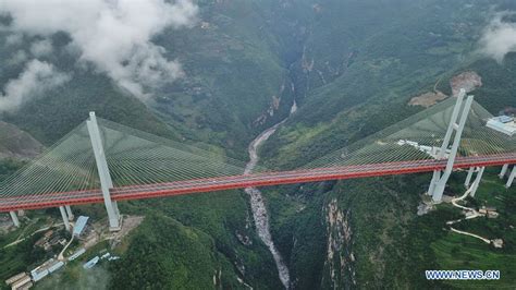 Breathtaking View Of Beipanjiang Bridge In Southwest China Xinhua