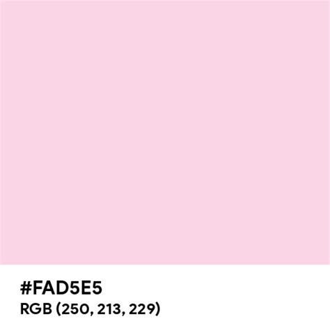 Pink CMYK color hex code is #FAD5E5