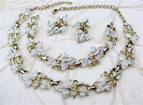 Sarah Coventry Plain And Fancy Demi Parure English Ivy Set Etsy