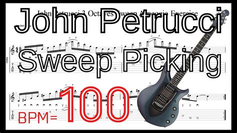 Bpm John Petrucci Sweep Picking Arpeggio Octaves Exercise