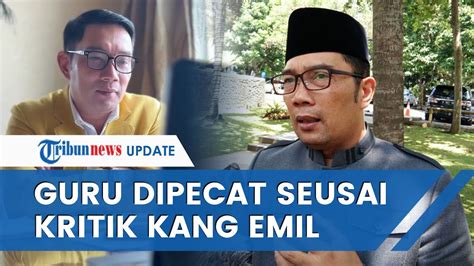 Kronologi Guru Honorer Dipecat Seusai Kritik Ridwan Kamil Di Instagram