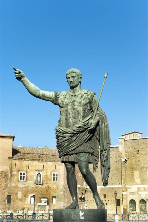 Bronze Statue of Emperor Caesar Augustus Stock Image - Image of italy, historic: 22934827