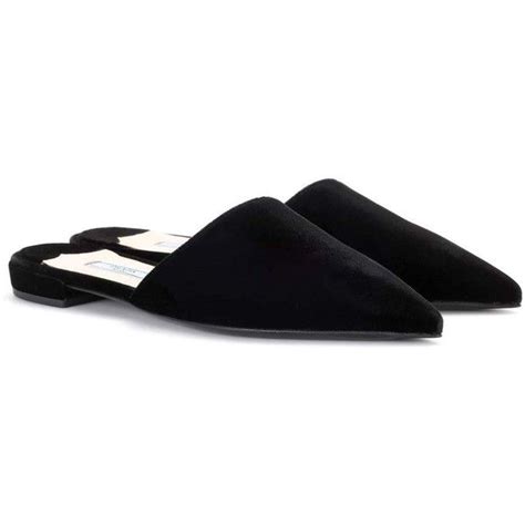 Prada Velvet Slippers 485 Liked On Polyvore Featuring Shoes