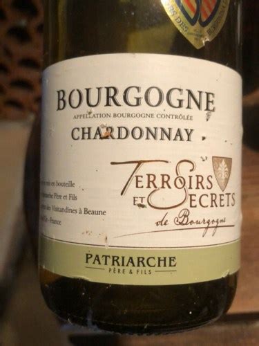 Patriarche Père Fils Terroirs et Secrets Bourgogne Chardonnay Vivino US