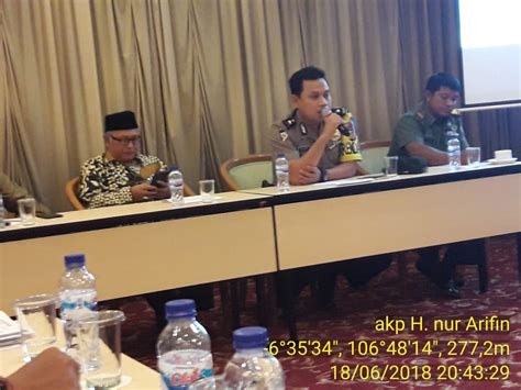 Rapat Persiapan Pengamanan Debat Publik Calon Walikota Dan Wakil