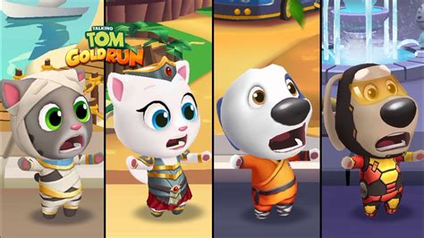 Talking Tom Gold Run Mummy Tom Vs Valkyrie Angela Vs Kung Fu Hank Vs